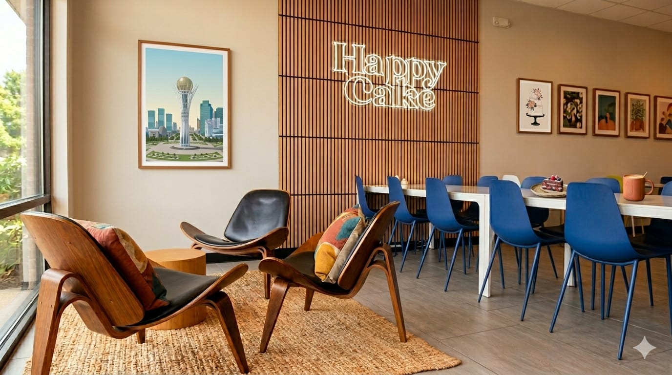 Inside the Happy Cake cafe in Sugar Land
